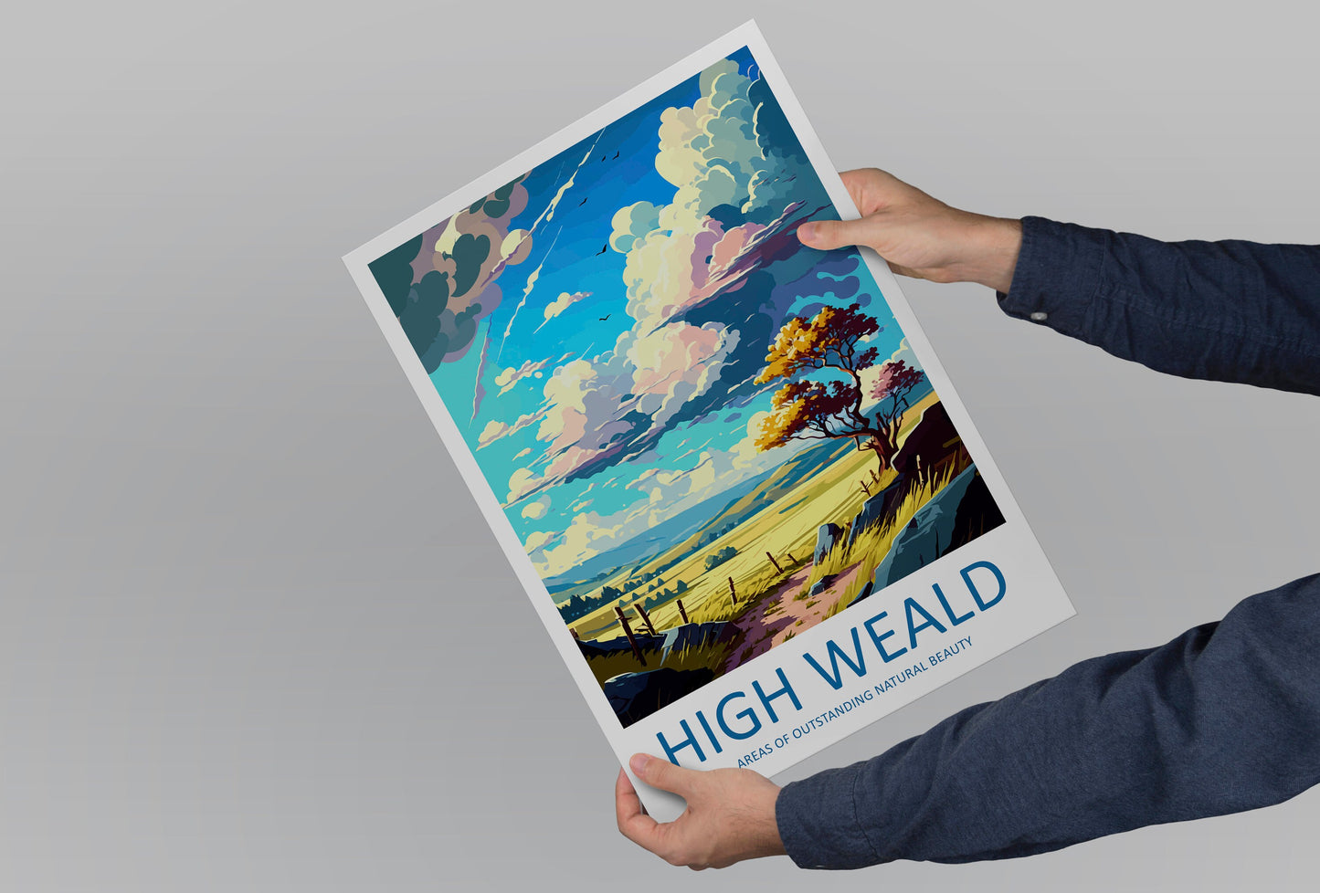 High Weald Travel Print Wall Art High Weald Wall Hanging Home Decor High Weald Gift Art Lovers Wall Art ANOB Travel Art