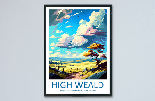 High Weald Travel Print Wall Art High Weald Wall Hanging Home Decor High Weald Gift Art Lovers Wall Art ANOB Travel Art
