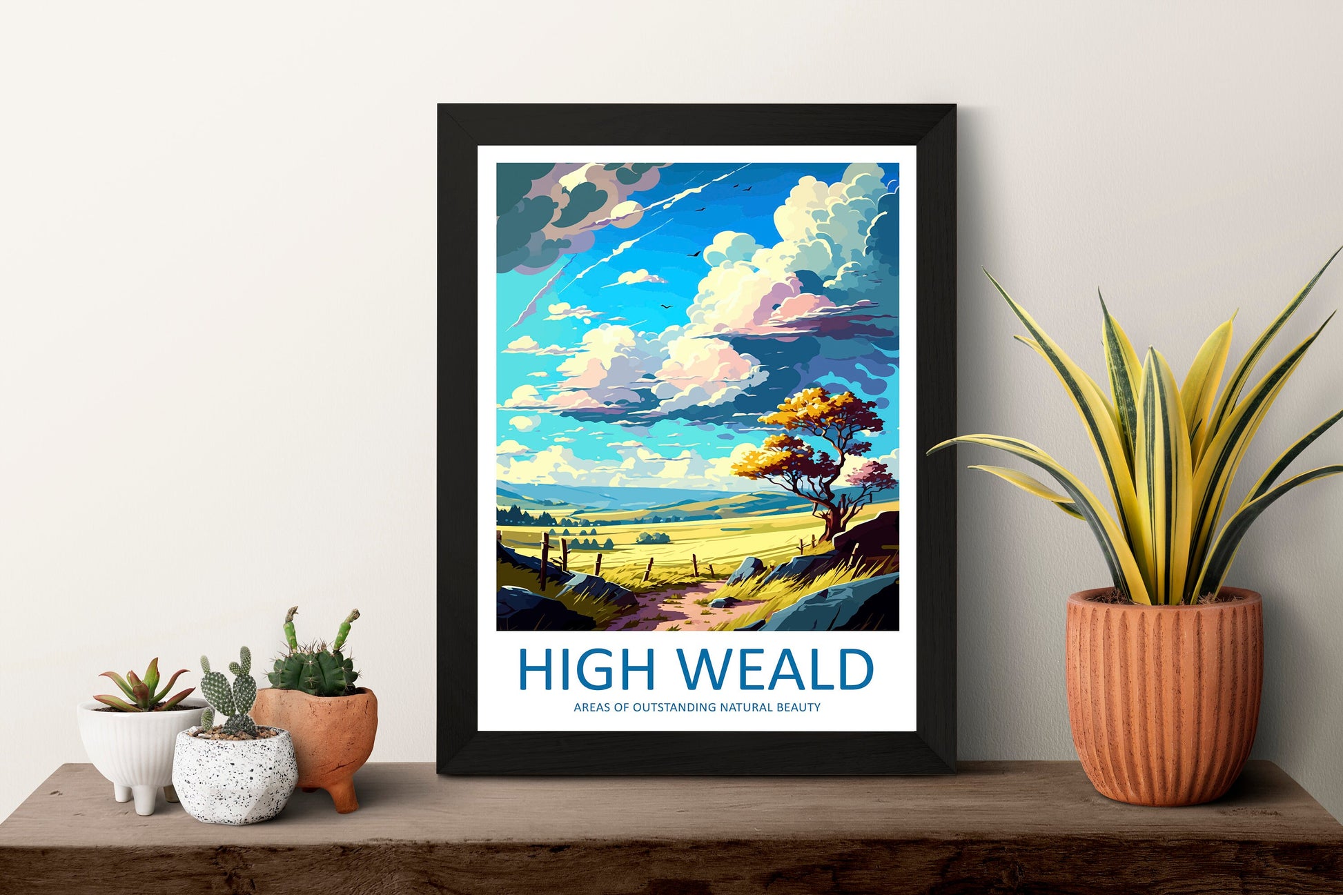 High Weald Travel Print Wall Art High Weald Wall Hanging Home Decor High Weald Gift Art Lovers Wall Art ANOB Travel Art