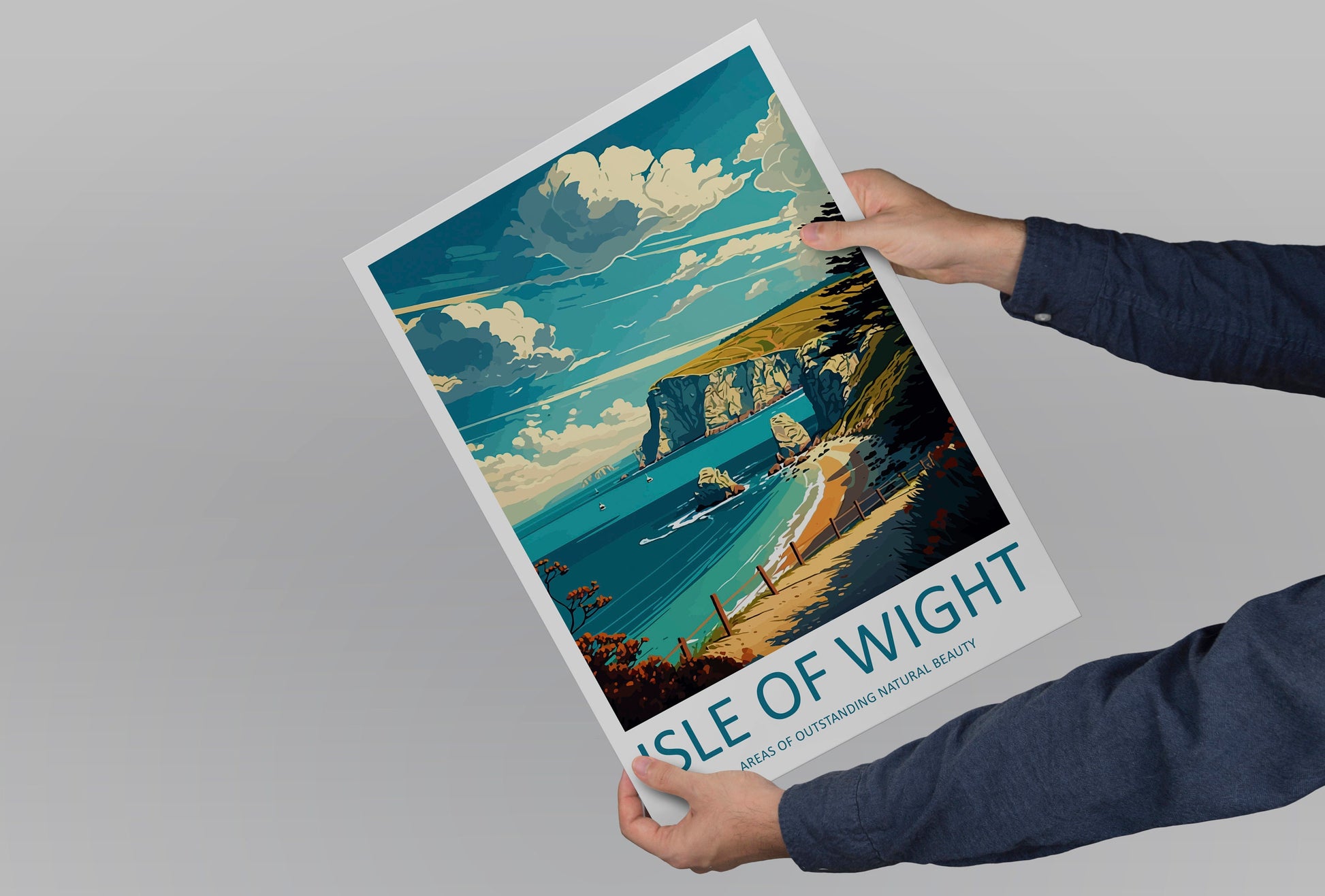 Isle Of Wight Travel Print Wall Art Isle Of Wight Wall Hanging Home Decor Isle Of Wight Gift Art Lovers Wall Art ANOB Travel Art