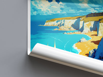 Isle Of Wight Travel Print Wall Art Isle Of Wight Wall Hanging Home Decor Isle Of Wight Gift Art Lovers Wall Art ANOB Travel Art