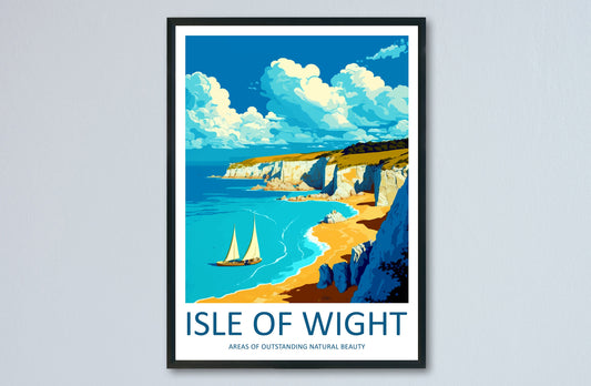 Isle Of Wight Travel Print Wall Art Isle Of Wight Wall Hanging Home Decor Isle Of Wight Gift Art Lovers Wall Art ANOB Travel Art
