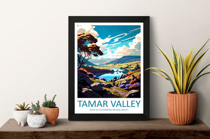 Tamar Valley Travel Print Wall Art Tamar Valley Wall Hanging Home Decor Tamar Valley Gift Art Lovers Wall Art ANOB Travel Art