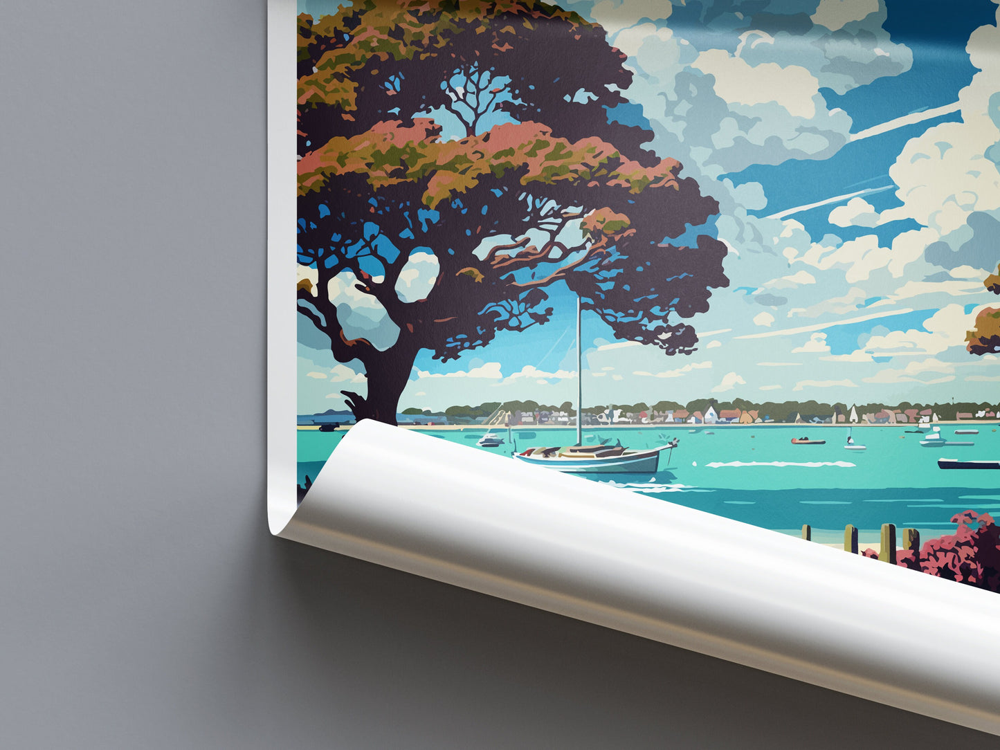 Chichester Harbour Travel Print Wall Art Chichester Harbour Wall Hanging Home Decor Chichester Harbour Gift Art Lovers Wall Art ANOB Travel