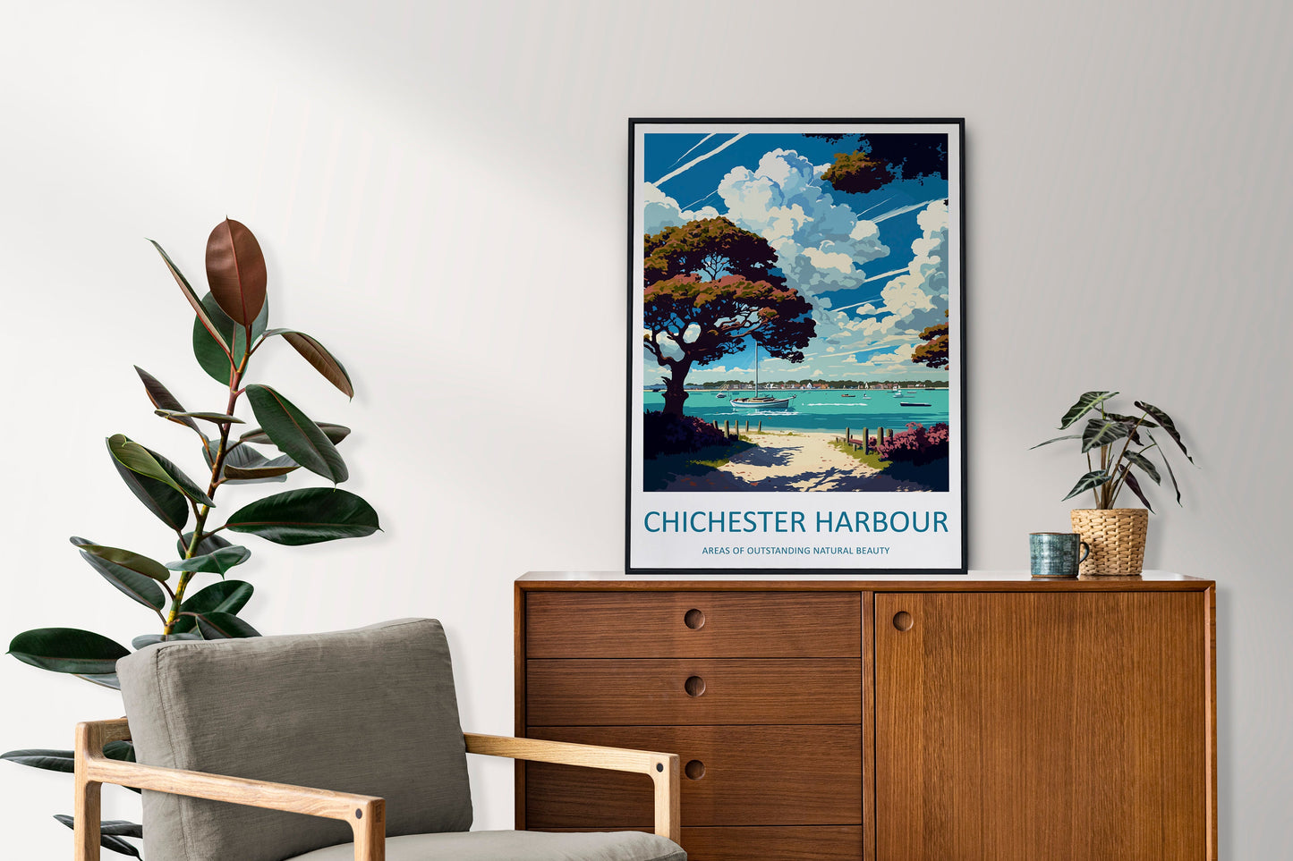 Chichester Harbour Travel Print Wall Art Chichester Harbour Wall Hanging Home Decor Chichester Harbour Gift Art Lovers Wall Art ANOB Travel