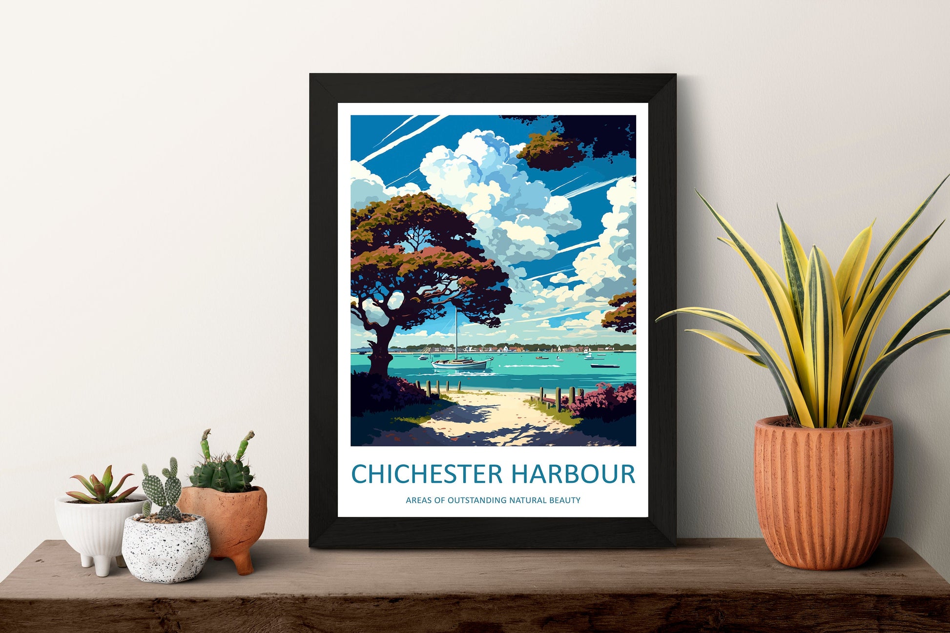 Chichester Harbour Travel Print Wall Art Chichester Harbour Wall Hanging Home Decor Chichester Harbour Gift Art Lovers Wall Art ANOB Travel