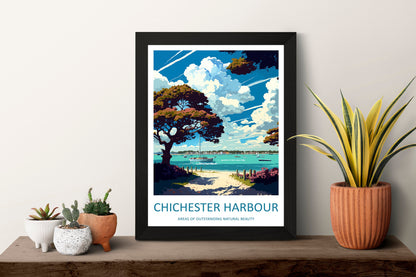 Chichester Harbour Travel Print Wall Art Chichester Harbour Wall Hanging Home Decor Chichester Harbour Gift Art Lovers Wall Art ANOB Travel