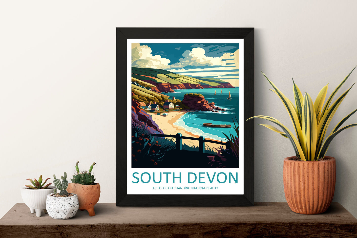 South Devon Travel Print Wall Art South Devon Wall Hanging Home Decor South Devon Gift Art Lovers Wall Art ANOB Travel Art