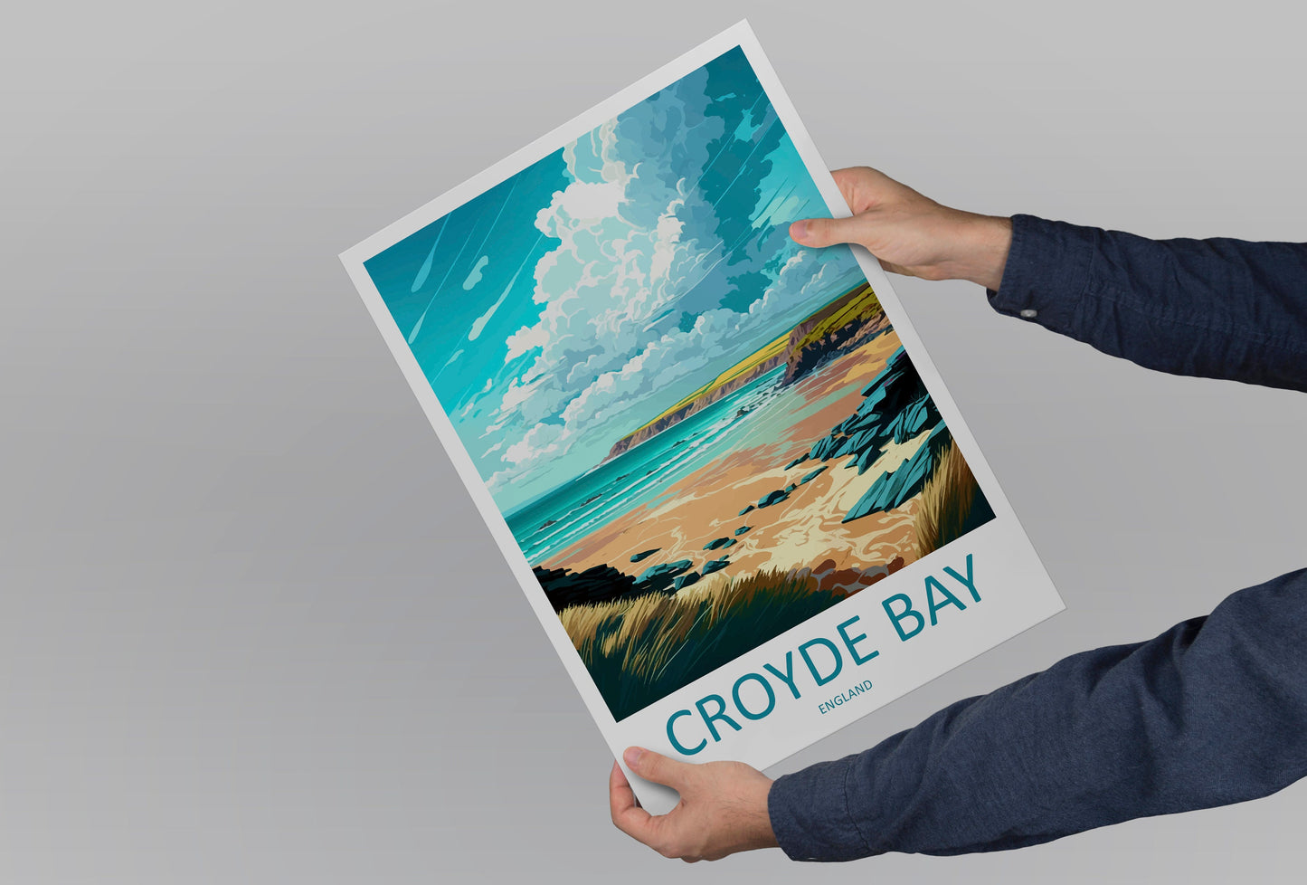 Croyde Bay Travel Print Wall Art Croyde Bay Wall Hanging Home Decoration Croyde Bay Gift Art Lovers Wall Art Print Art Croyde Bay Print