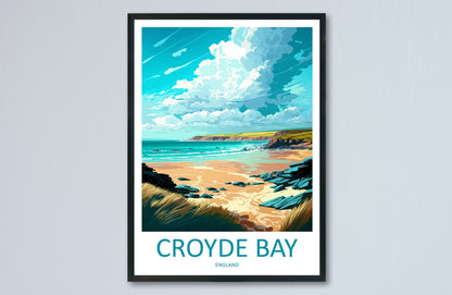 Croyde Bay Travel Print Wall Art Croyde Bay Wall Hanging Home Decoration Croyde Bay Gift Art Lovers Wall Art Print Art Croyde Bay Print