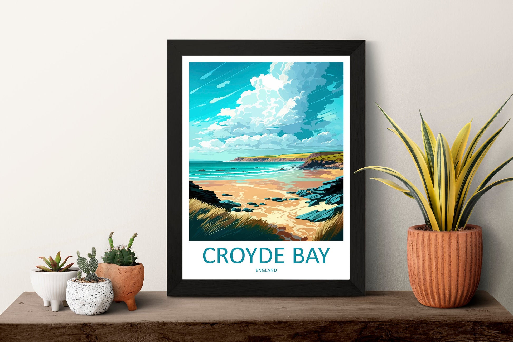 Croyde Bay Travel Print Wall Art Croyde Bay Wall Hanging Home Decoration Croyde Bay Gift Art Lovers Wall Art Print Art Croyde Bay Print
