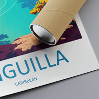Anguilla Travel Print Wall Art Anguilla Wall Hanging Home Décor Anguilla Gift Art Lovers Wall Art Caribbean Travel Print Anguilla Decor