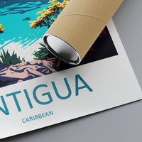 Antigua Travel Print Wall Art Antigua Wall Hanging Home Décor Antigua Gift Art Lovers Wall Art Caribbean Travel Print Antigua Decor