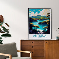Antigua Travel Print Wall Art Antigua Wall Hanging Home Décor Antigua Gift Art Lovers Wall Art Caribbean Travel Print Antigua Decor