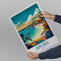 Aruba Travel Print Wall Art Aruba Wall Hanging Home Décor Aruba Gift Art Lovers Wall Art Caribbean Travel Print Aruba Decor
