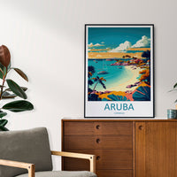 Aruba Travel Print Wall Art Aruba Wall Hanging Home Décor Aruba Gift Art Lovers Wall Art Caribbean Travel Print Aruba Decor