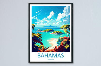 Bahamas Travel Print Wall Art Bahamas Wall Hanging Home Décor Bahamas Gift Art Lovers Wall Art Caribbean Travel Print Bahamas Decor