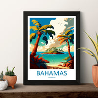 Bahamas Travel Print Wall Art Bahamas Wall Hanging Home Décor Bahamas Gift Art Lovers Wall Art Caribbean Travel Print Bahamas Decor