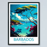 Barbados Travel Print Wall Art Barbados Wall Hanging Home Décor Barbados Gift Art Lovers Wall Art Caribbean Travel Print Barbados Decor