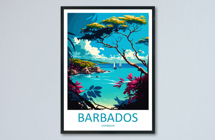 Barbados Travel Print Wall Art Barbados Wall Hanging Home Décor Barbados Gift Art Lovers Wall Art Caribbean Travel Print Barbados Decor