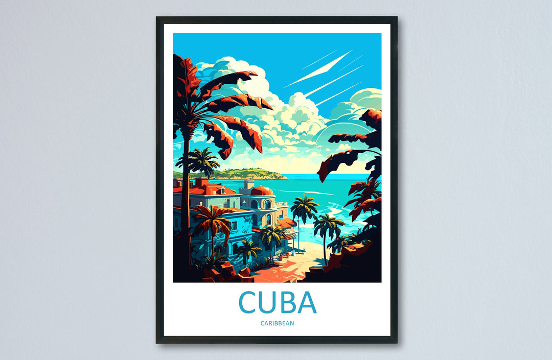 Cuba Travel Print Wall Art Cuba Wall Hanging Home Décor Cuba Gift Art Lovers Wall Art Caribbean Travel Print Poster Gift For Caribbean Art