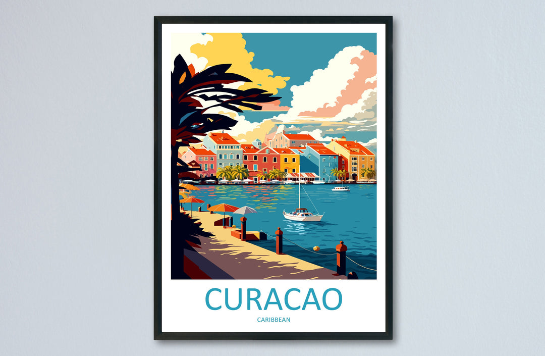 Curaçao Travel Print Wall Art Curaçao Wall Hanging Home Décor Curaçao Gift Art Lovers Wall Art Caribbean Travel Print Poster Gift