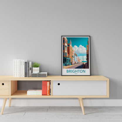Brighton Travel Print Wall Art Brighton Wall Hanging Home Decoration Brighton Gift Art Lovers Wall Art Print Art Brighton Travel Poster