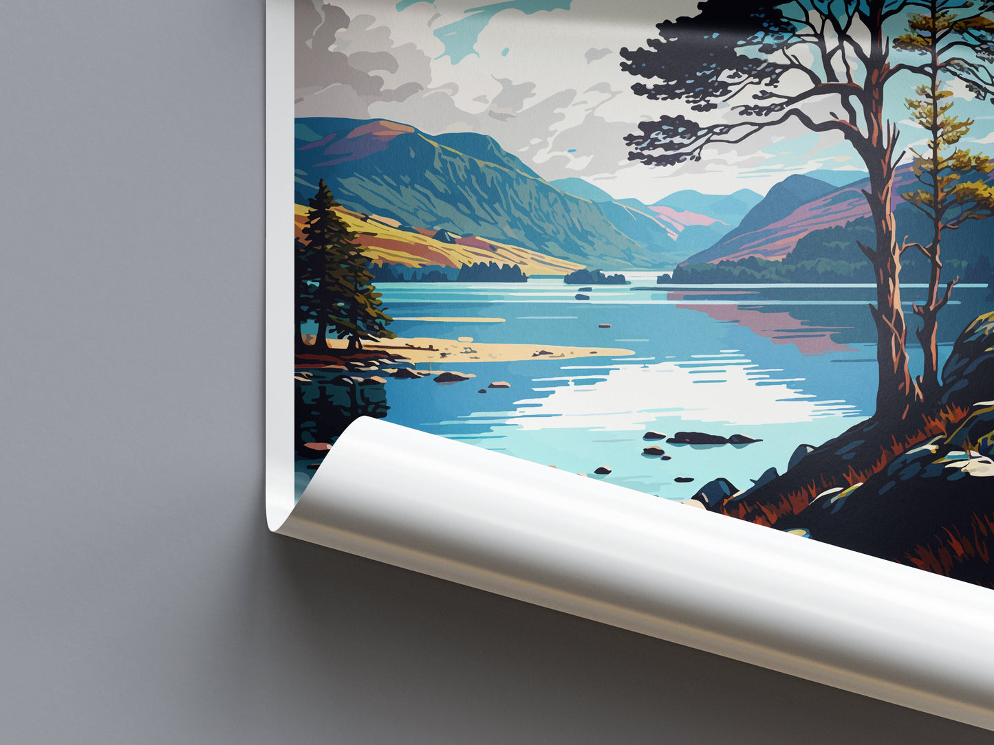Derwentwater Travel Print Wall Art Derwentwater Wall Hanging Home Decor Derwentwater Gift Art Lovers Wall Art Print Art Derwentwater Art