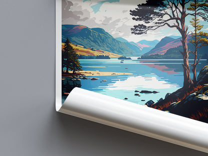 Derwentwater Travel Print Wall Art Derwentwater Wall Hanging Home Decor Derwentwater Gift Art Lovers Wall Art Print Art Derwentwater Art