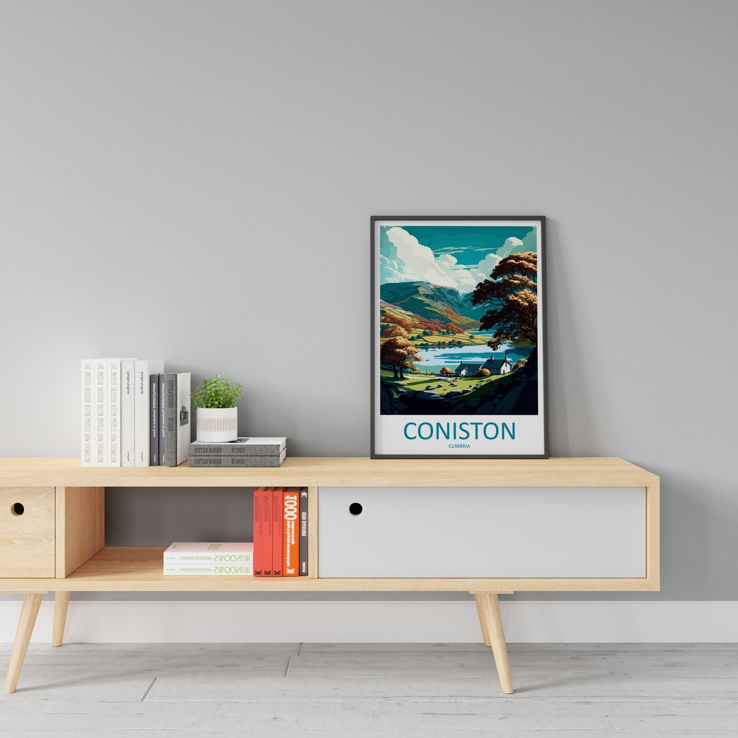 Coniston Travel Print Wall Art Coniston Wall Hanging Home Decoration Coniston Gift Art Lovers Wall Art Print Art Coniston Travel Art