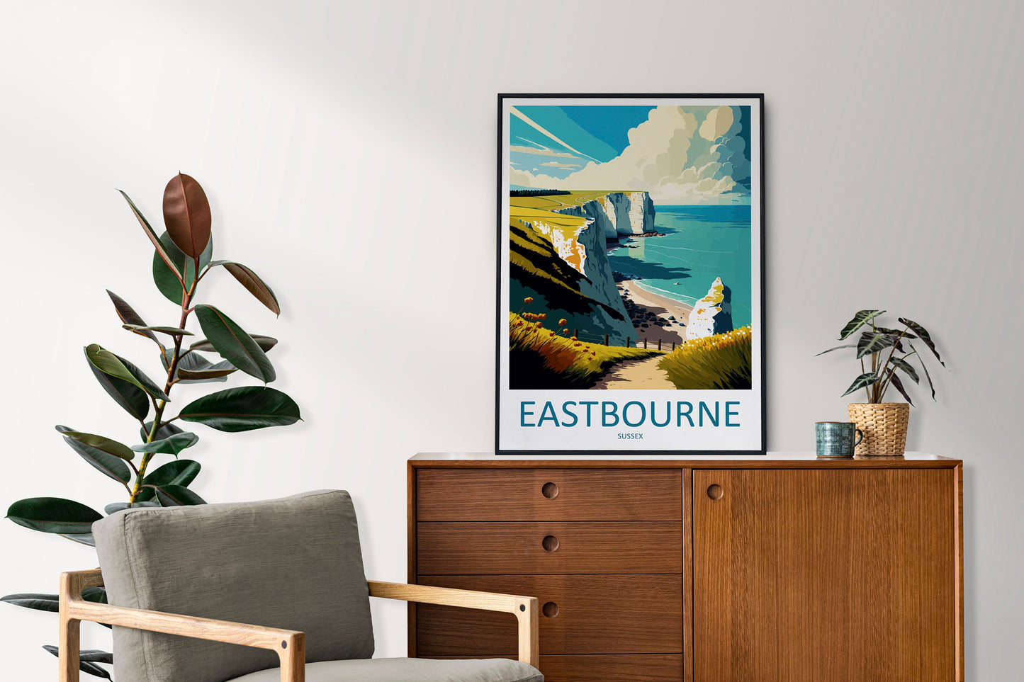 Eastbourne Travel Print Wall Art Eastbourne Wall Hanging Home Decoration Eastbourne Gift Art Lovers Wall Art Print Art Eastbourne Travel Art