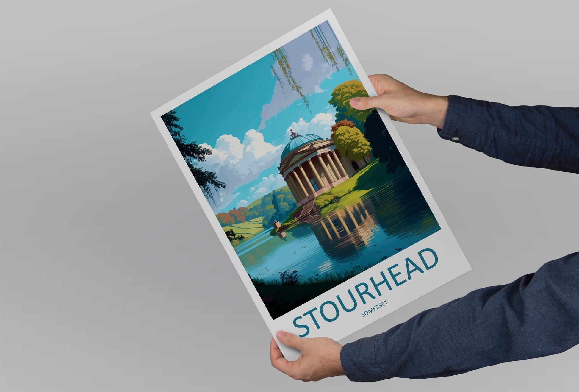 Stourhead Travel Print Wall Art Stourhead Wall Hanging Home Decoration Stourhead Gift Art Lovers Wall Art Print Art Stourhead Travel Art