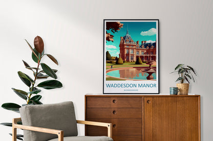 Waddesdon Manor Travel Print Wall Art Waddesdon Manor Wall Hanging Home Decoration Waddesdon Manor Gift Art Lovers Wall Art Print Art