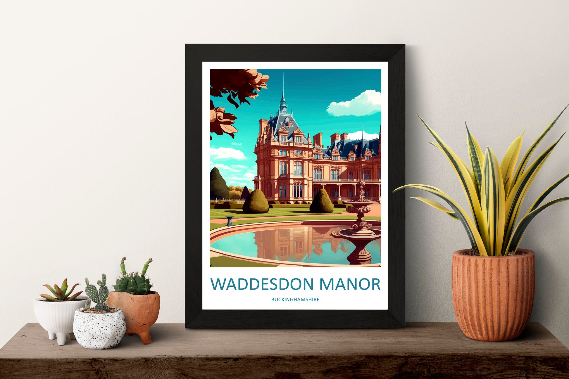 Waddesdon Manor Travel Print Wall Art Waddesdon Manor Wall Hanging Home Decoration Waddesdon Manor Gift Art Lovers Wall Art Print Art