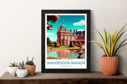 Waddesdon Manor Travel Print Wall Art Waddesdon Manor Wall Hanging Home Decoration Waddesdon Manor Gift Art Lovers Wall Art Print Art