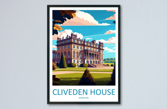 Cliveden House Travel Print Wall Art Cliveden House Wall Hanging Home Decor Cliveden House Gift Art Lovers Wall Art Print Art Cliveden House