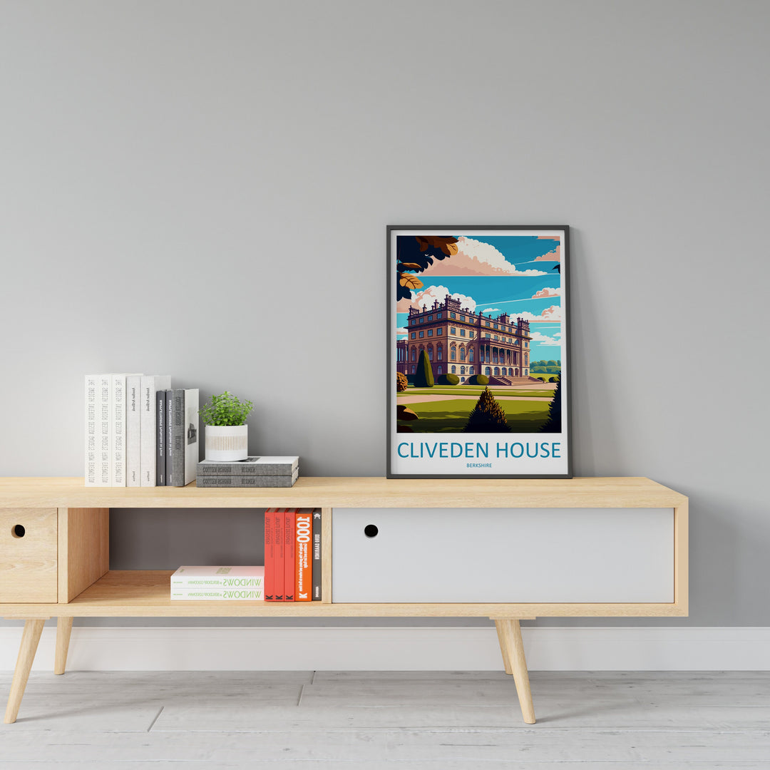 Cliveden House Travel Print Wall Art Cliveden House Wall Hanging Home Decor Cliveden House Gift Art Lovers Wall Art Print Art Cliveden House