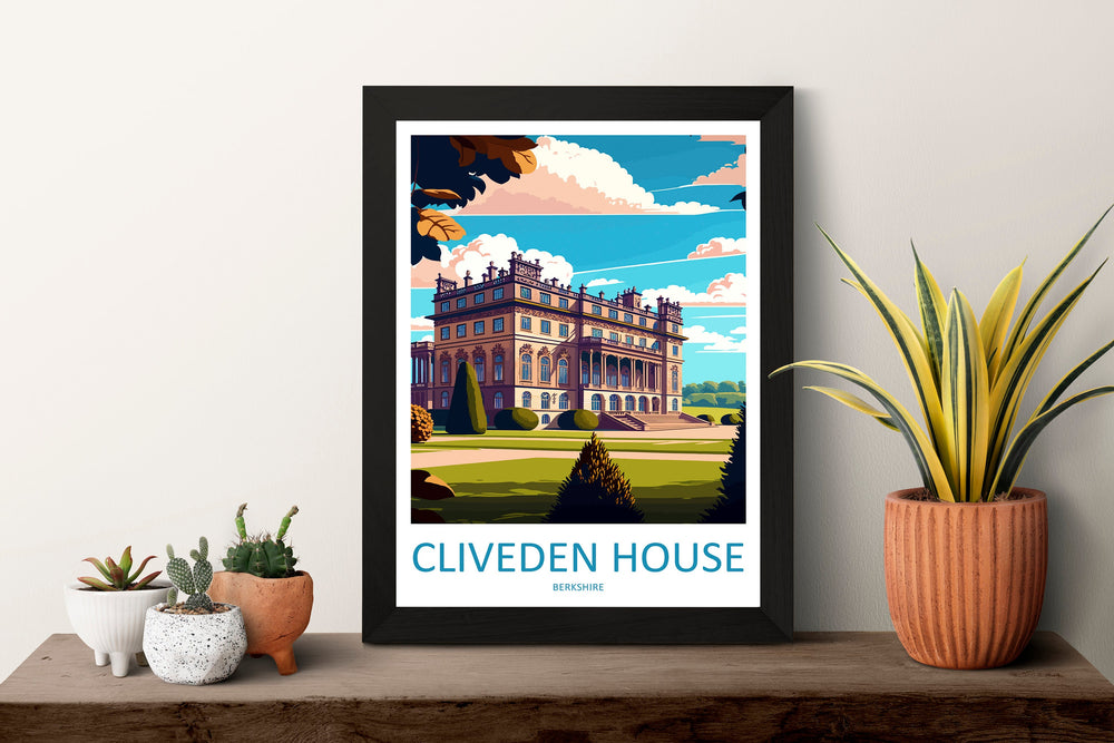 Cliveden House Travel Print Wall Art Cliveden House Wall Hanging Home Decor Cliveden House Gift Art Lovers Wall Art Print Art Cliveden House