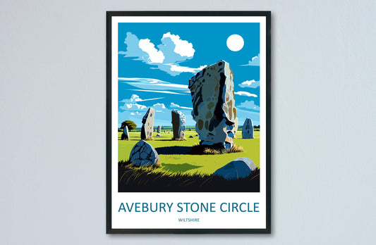Avebury Stone Circle Travel Print Wall Art Avebury Circle Wall Hanging Home Decor Avebury Circle Gift Art Lovers Wall Art Print Avebury Art