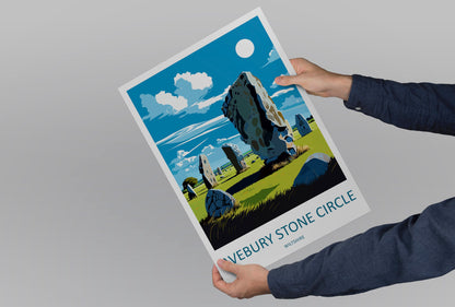Avebury Stone Circle Travel Print Wall Art Avebury Circle Wall Hanging Home Decor Avebury Circle Gift Art Lovers Wall Art Print Avebury Art