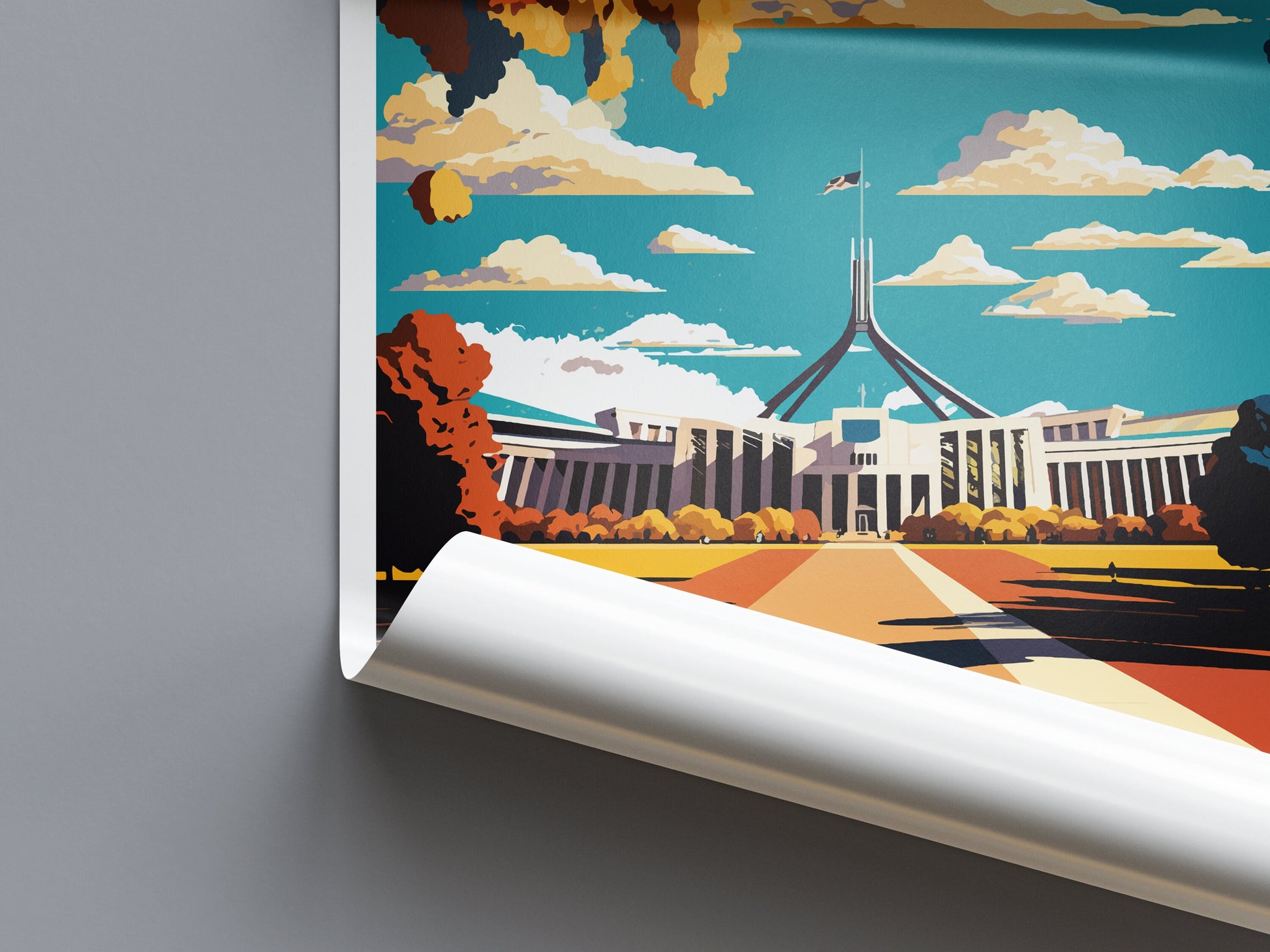 Canberra Travel Print Wall Art Canberra Wall Hanging Home Décor Canberra Gift Art Lovers Wall Art Australia Travel Print Canberra Art