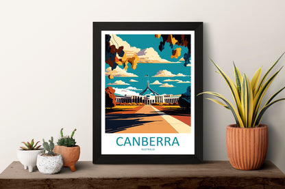 Canberra Travel Print Wall Art Canberra Wall Hanging Home Décor Canberra Gift Art Lovers Wall Art Australia Travel Print Canberra Art
