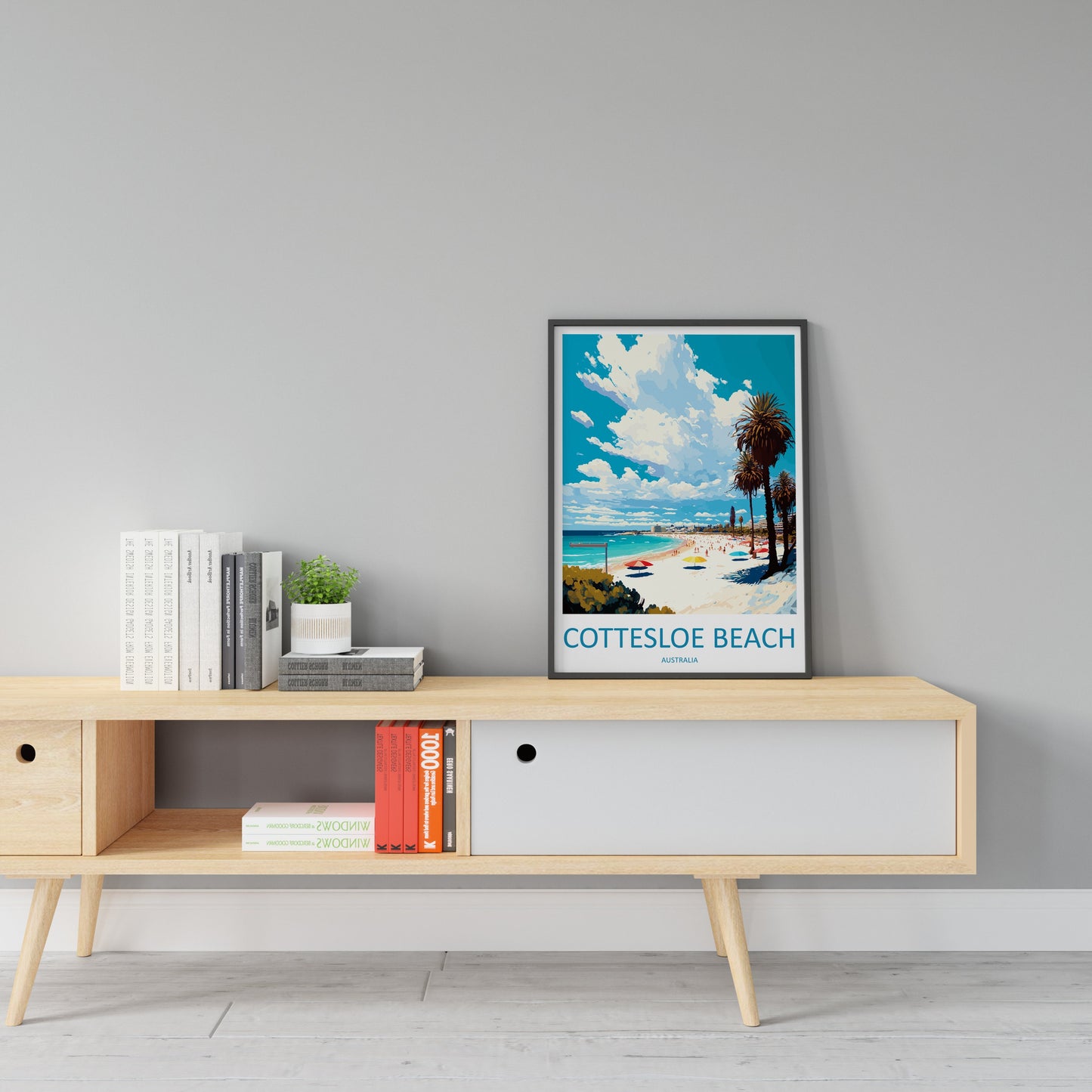 Cottesloe Beach Travel Print Wall Art Cottesloe Beach Wall Hanging Home Décor Cottesloe Beach Gift Art Lovers Wall Art Australia Travel Art