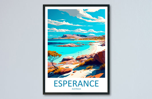 Esperance Travel Print Wall Art Esperance Wall Hanging Home Décor Esperance Gift Art Lovers Wall Art Australia Travel Print Esperance