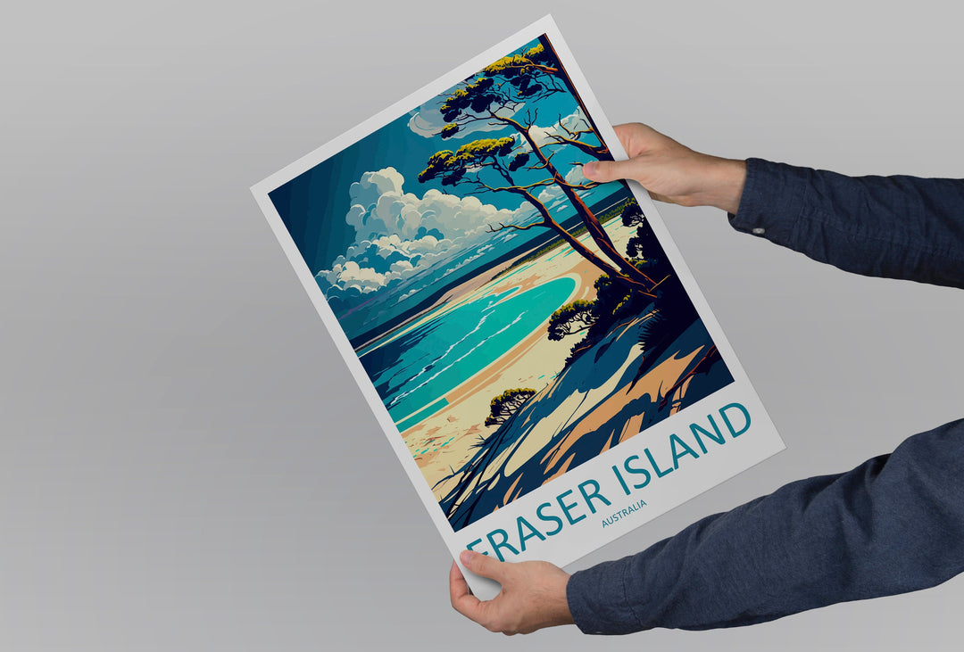 Fraser Island Travel Print Wall Art Fraser Island Wall Hanging Home Décor Fraser Island Gift Art Lovers Wall Art Australia Travel Print Art