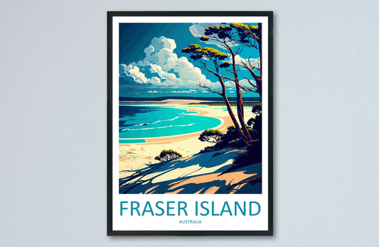 Fraser Island Travel Print Wall Art Fraser Island Wall Hanging Home Décor Fraser Island Gift Art Lovers Wall Art Australia Travel Print Art