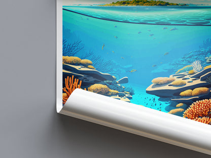 Great Barrier Reef Travel Print Wall Art Great Barrier Reef Wall Hanging Home Décor Great Barrier Reef Gift Art Lovers Wall Art Australia