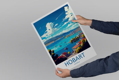 Hobart Travel Print Wall Art Hobart Wall Hanging Home Décor Hobart Gift Art Lovers Wall Art Australia Travel Print Hobart Wall Art