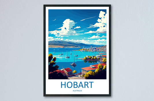 Hobart Travel Print Wall Art Hobart Wall Hanging Home Décor Hobart Gift Art Lovers Wall Art Australia Travel Print Hobart Wall Art