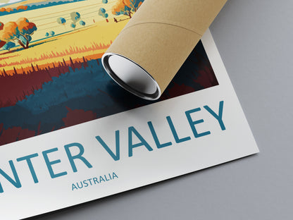 Hunter Valley Travel Print Wall Art Hunter Valley Wall Hanging Home Décor Hunter Valley Gift Art Lovers Wall Art Australia Travel Print